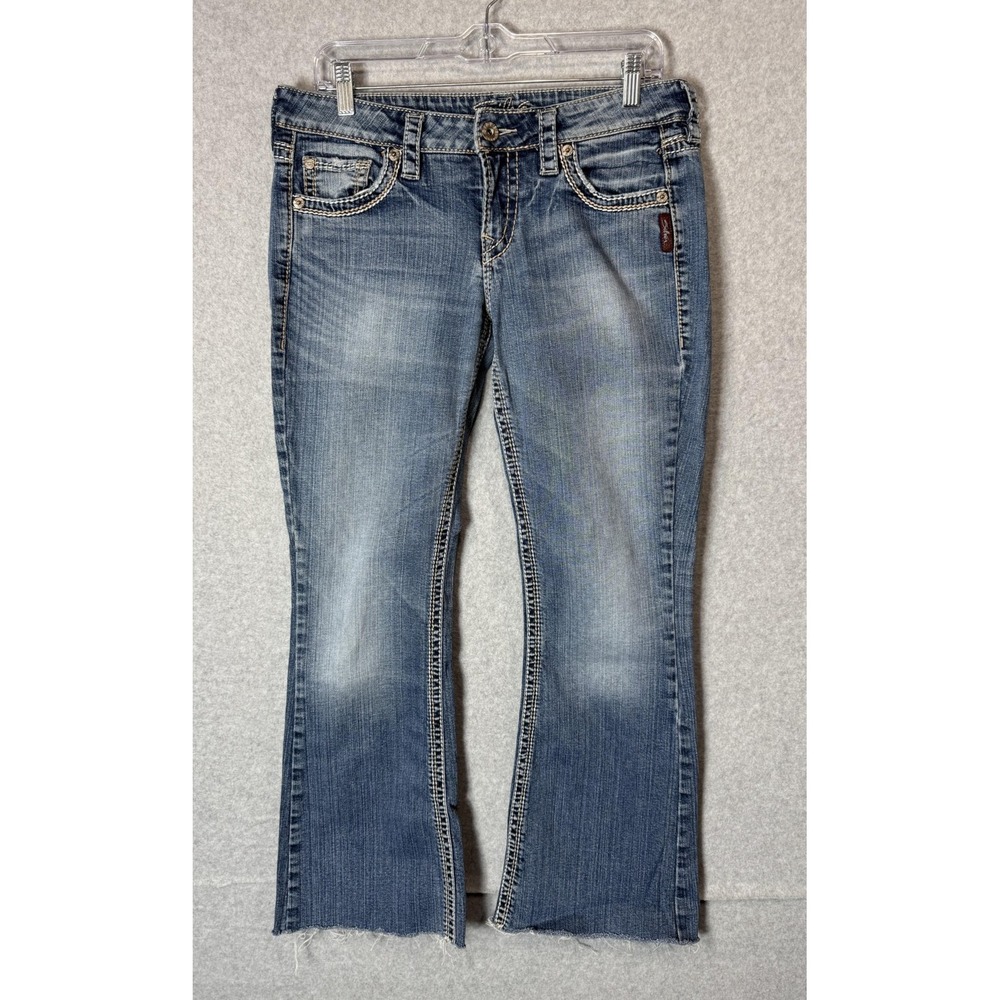 Silver Jeans Eden Bootcut Jeans‎ Womens W29 L33 Blue Stretch Contrast Stitching